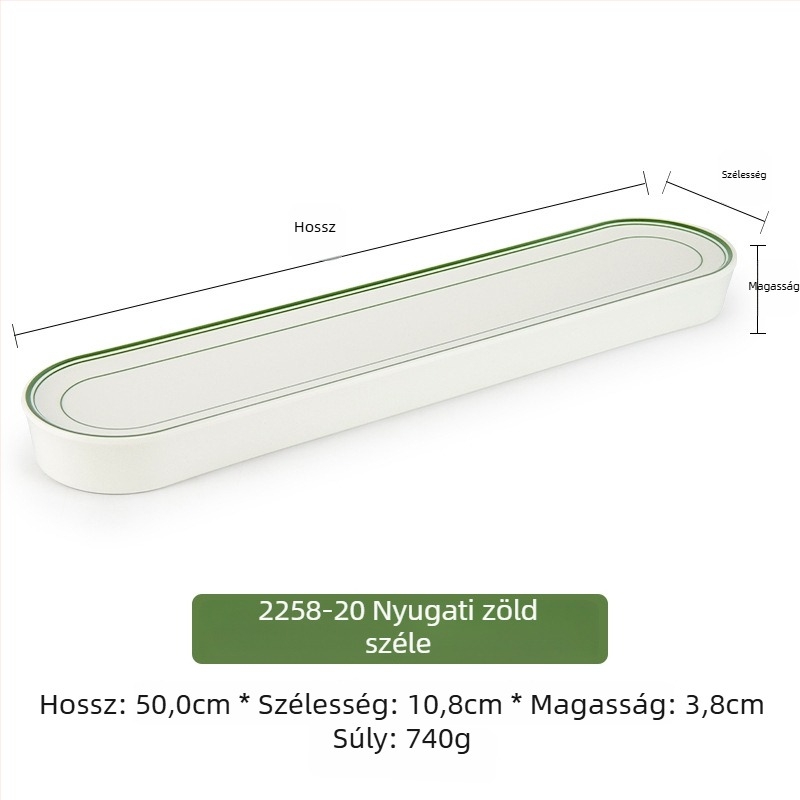 Lapos tányér, téglalap alakú, melamin, alulmázas felülettel, skandináv stílus