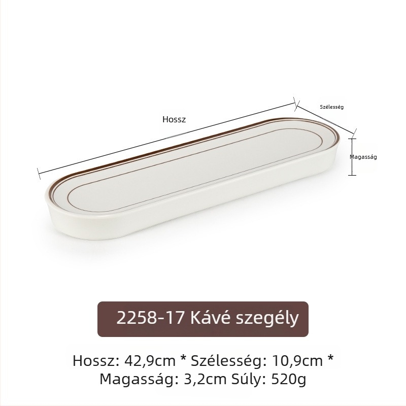 Lapos tányér, téglalap alakú, melamin, alulmázas felülettel, skandináv stílus