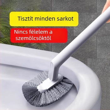 Toalett-kefe hosszú nyéllel, falra szerelhető, műanyag kivitel