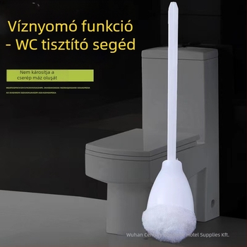 WC- és fürdőszobai kefe hosszú nyéllel, lágy szilikon sörtékkel, tömege kb. 300 g, 1 db