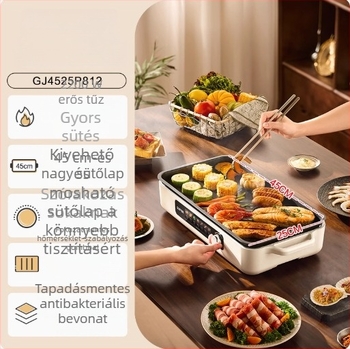 Supor otthoni elektromos grill – mindent egyben, grill serpenyő húsra és halra, beltéri alacsony füst, levehető и könnyen tisztítható