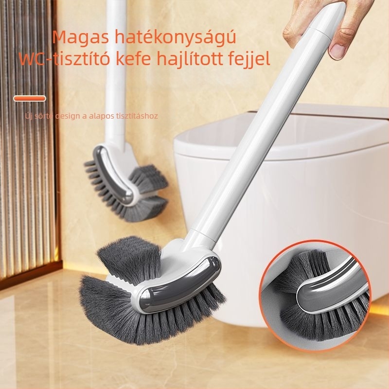 Aige műanyag hosszú nyelű vécé-kefe, kétoldalas, újrahasználható
