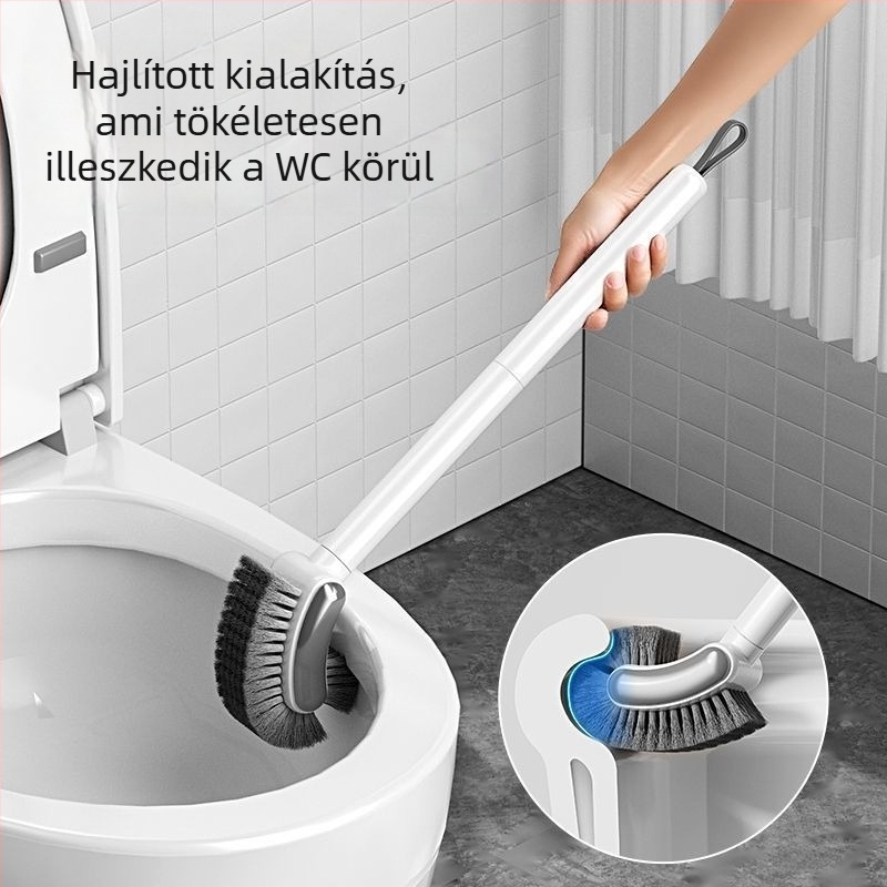 Aige műanyag hosszú nyelű vécé-kefe, kétoldalas, újrahasználható