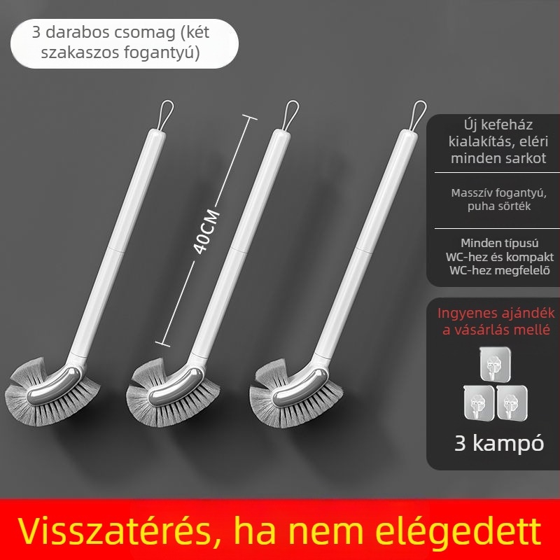 Aige műanyag hosszú nyelű vécé-kefe, kétoldalas, újrahasználható