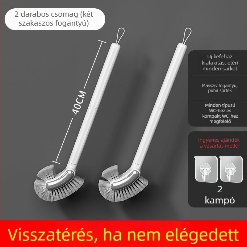 Aige műanyag hosszú nyelű vécé-kefe, kétoldalas, újrahasználható