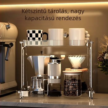 Asztali pohártartó – nagy kapacitás, gleccser mintázat, modern minimalista stílus, műanyag, fúrás nélkül