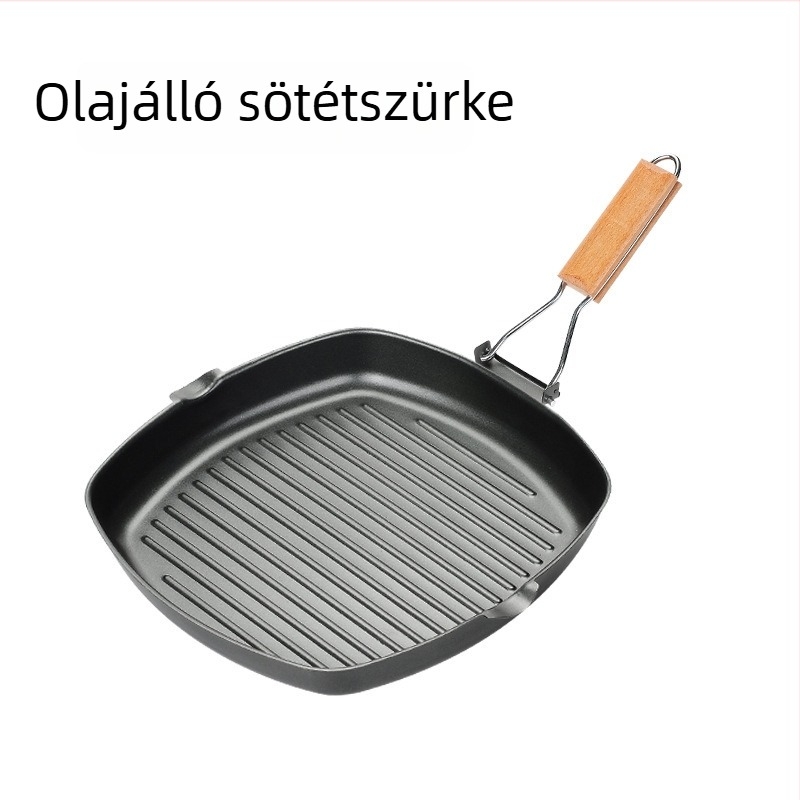 Kiváló minőségű vasból készült serpenyő sütéshez és grillhez tapadásmentes bevonattal, mélység 3,5 cm, alkalmas gáztűzhelyre és indukciós főzőlapra