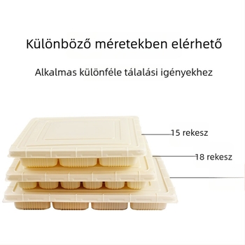 Egyszer használatos gombóc doboz házhozszállításhoz, kukoricakeményítő-alapú, testreszabható, logónyomható, biológiailag lebomló