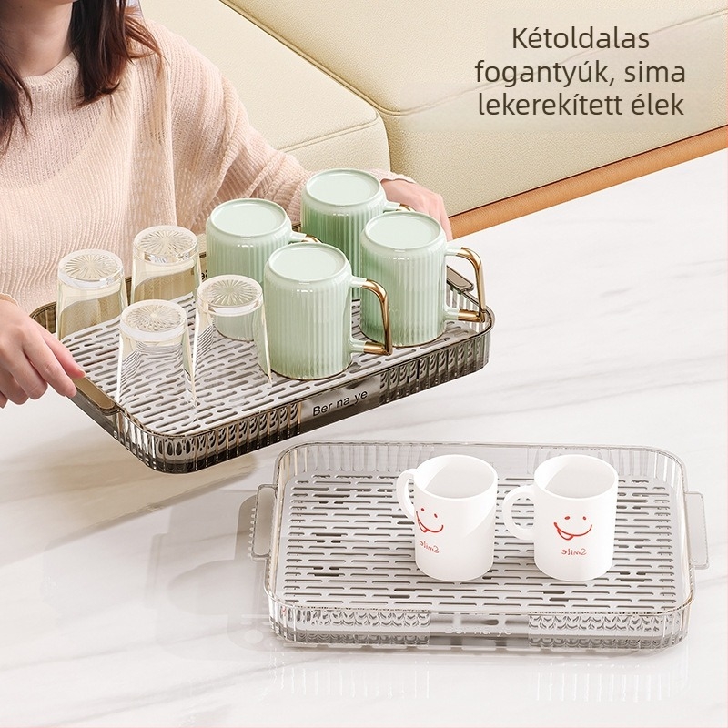 Csészetartó, műanyagból, lyukasztás nélkül, modern minimalista stílus, 700 g