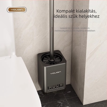Fali WC-kefe rozsdamentes acélból, fürdőszobai tisztításra.