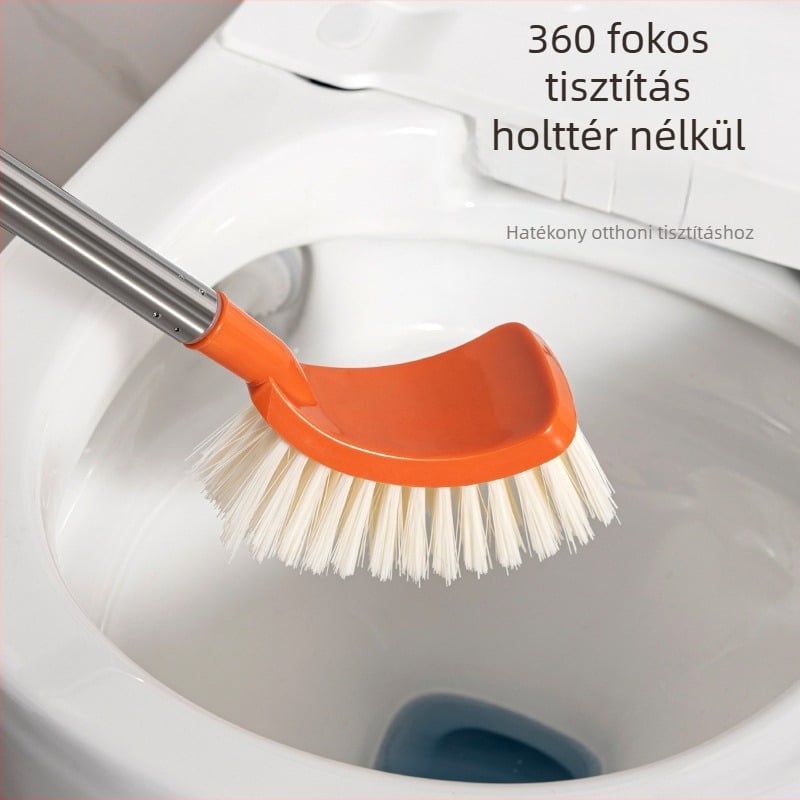 Hosszú nyélű WC-kefe, falra szerelhető, fúrás nélküli, műanyagból