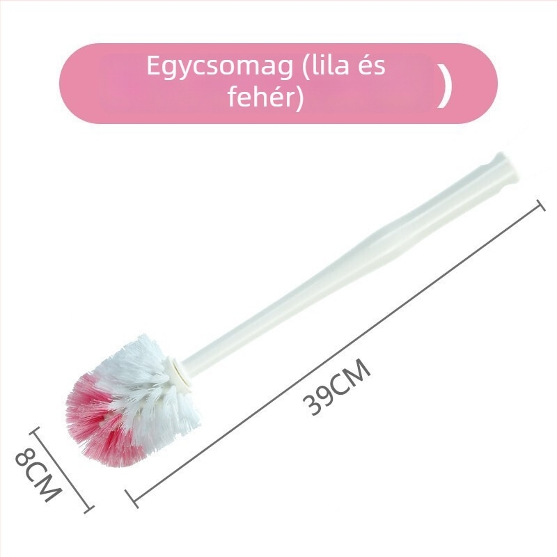Camellia Műanyag WC-kefe puha sörtéjű, lila és fehér