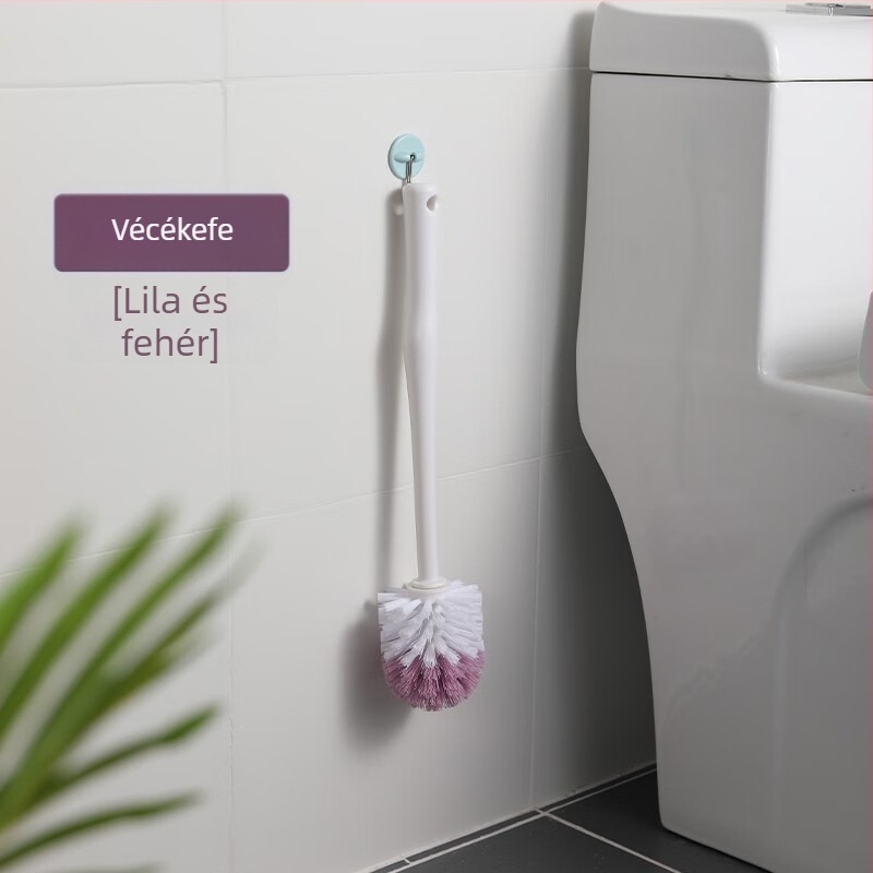 Camellia Műanyag WC-kefe puha sörtéjű, lila és fehér