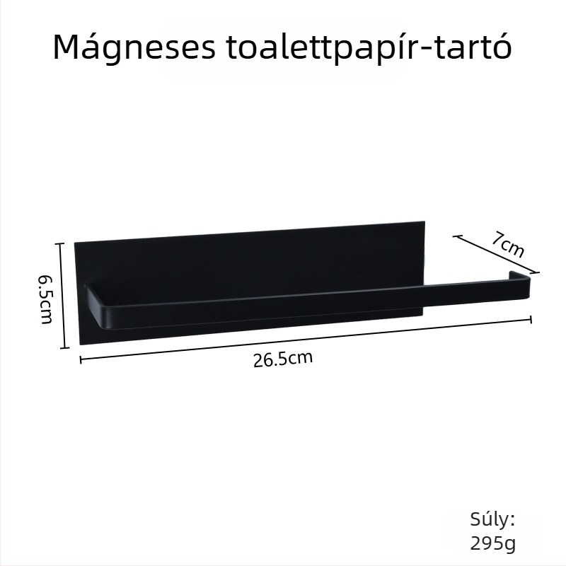Vasból készült, falra szerelhető mágneses pohártartó és tárolóállvány, fúrás nélkül, szigetelt, 1 szintű, többfunkciós