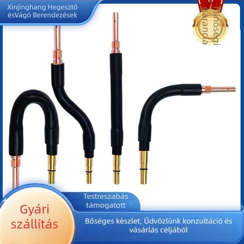 New Jinghang másodlagos védelmi hegesztőpisztoly hajlított nyakkal és univerzális egyenes csővel, rézmaggal, 200/350/500 A
