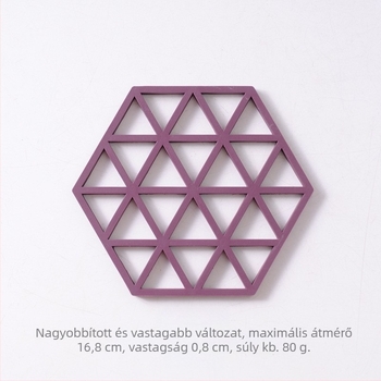 Hexagonális szilikon hővédő alátét étkészlethez, egyszínű mintázat, dugaszoló nélkül, hőálló, könnyen tisztítható