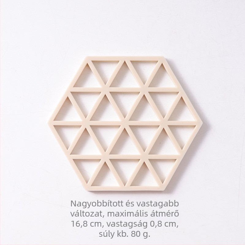Hexagonális szilikon hővédő alátét étkészlethez, egyszínű mintázat, dugaszoló nélkül, hőálló, könnyen tisztítható