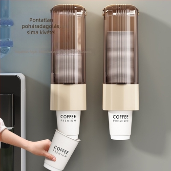 Fali pohártartó – műanyag, modern minimalist stílus, fúrás nélkül