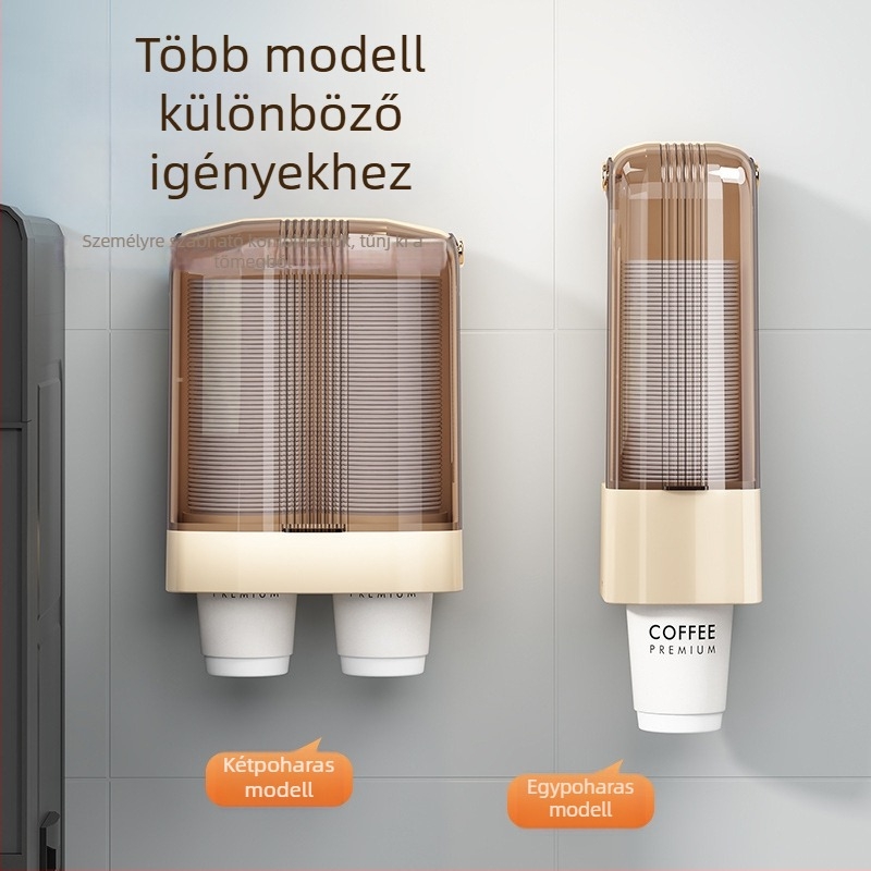 Fali pohártartó – műanyag, modern minimalist stílus, fúrás nélkül