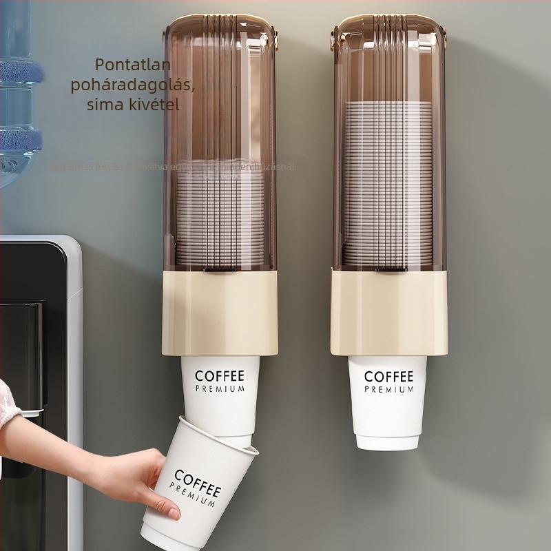 Fali pohártartó – műanyag, modern minimalist stílus, fúrás nélkül