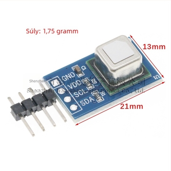 SCD40/SCD41 CO2 gázérzékelő modul, hőmérséklet- és páratartalom-méréssel, I2C interfész
