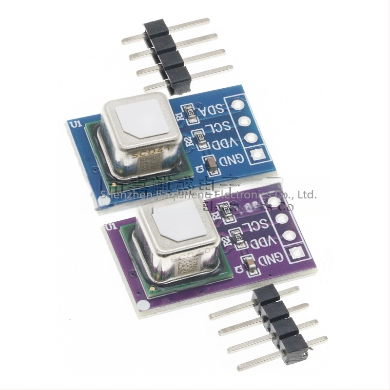 SCD40/SCD41 CO2 gázérzékelő modul, hőmérséklet- és páratartalom-méréssel, I2C interfész