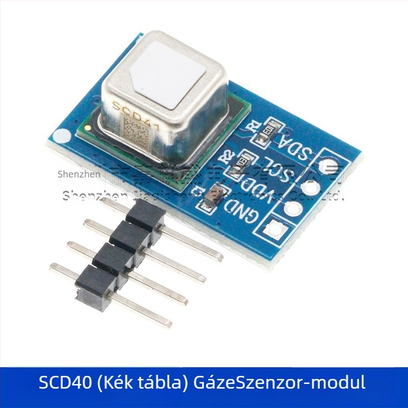 SCD40/SCD41 CO2 gázérzékelő modul, hőmérséklet- és páratartalom-méréssel, I2C interfész