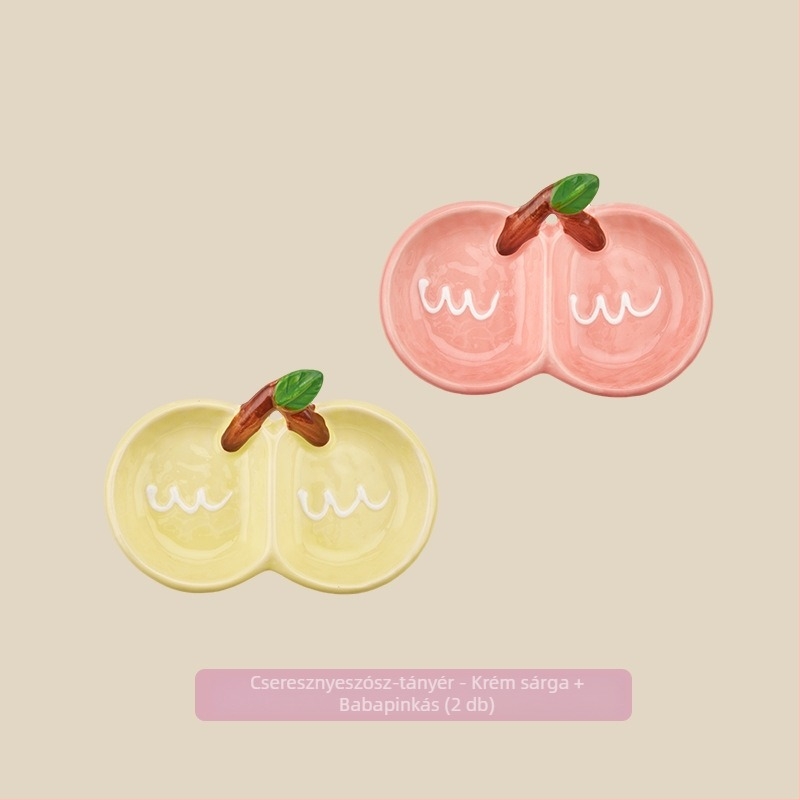 Kerámiából készült kétrekeszes mártásos tál, szabálytalan formájú, szószokhoz és teás nassolnivalókhoz; mikrohullámú sütőben nem használható.