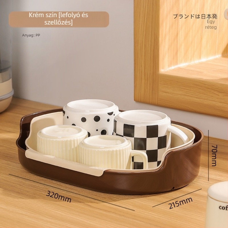 Leiwei két-szintes asztali tároló kihúzható mechanizmussal – műanyag, konyhai tárolás