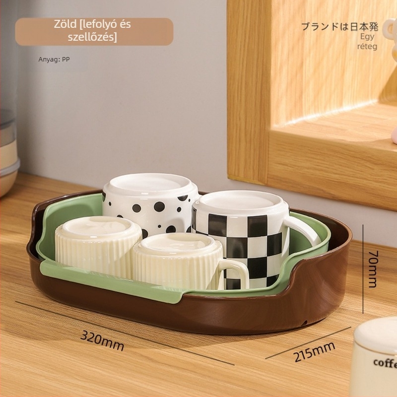 Leiwei két-szintes asztali tároló kihúzható mechanizmussal – műanyag, konyhai tárolás