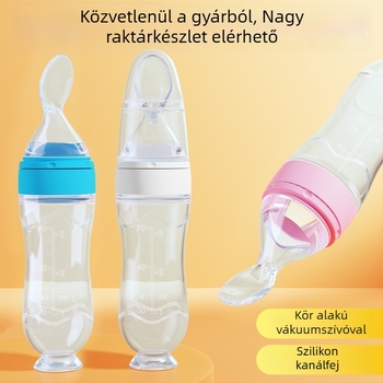 Xiwang szilikon bébi etetőkanál, 6 hónapos kortól, minimalist stílus