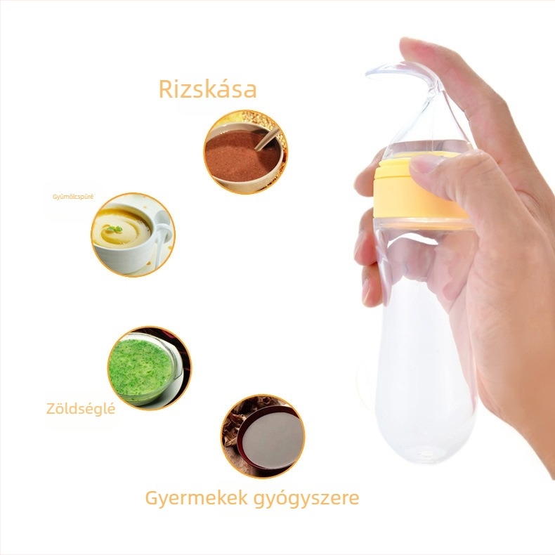 Xiwang szilikon bébi etetőkanál, 6 hónapos kortól, minimalist stílus