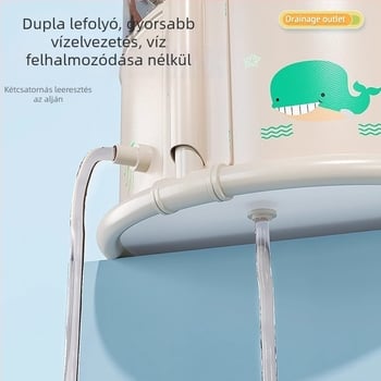 Összecsukható PVC babafürdővödör beltéri használatra – átlátszó, babáknak