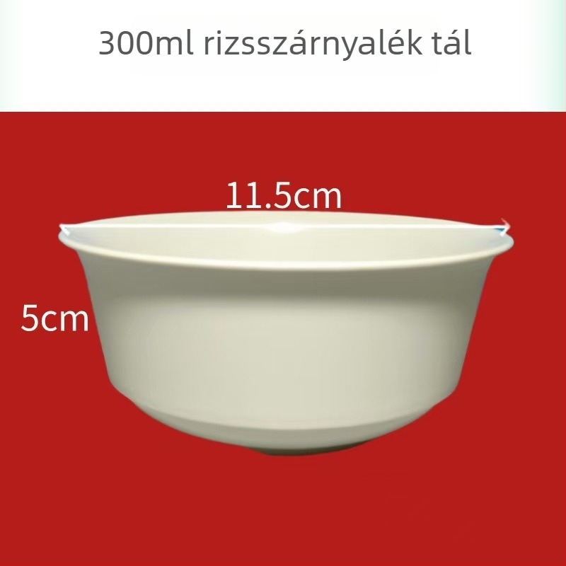 Egyszer használatos ételtál, élelmiszer-minőség, kör alakú, megvastagodott, keményítő alapú