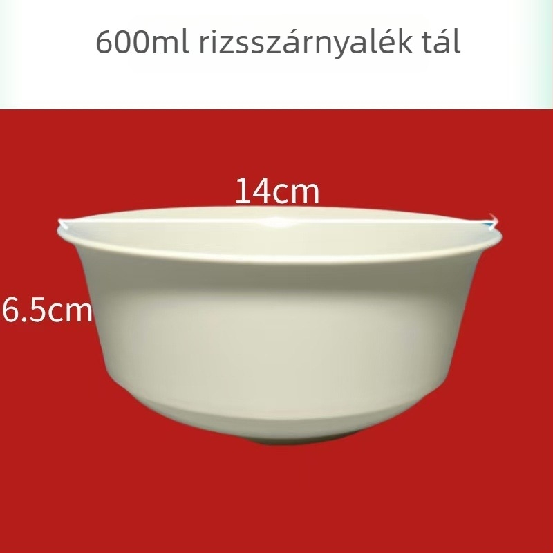 Egyszer használatos ételtál, élelmiszer-minőség, kör alakú, megvastagodott, keményítő alapú