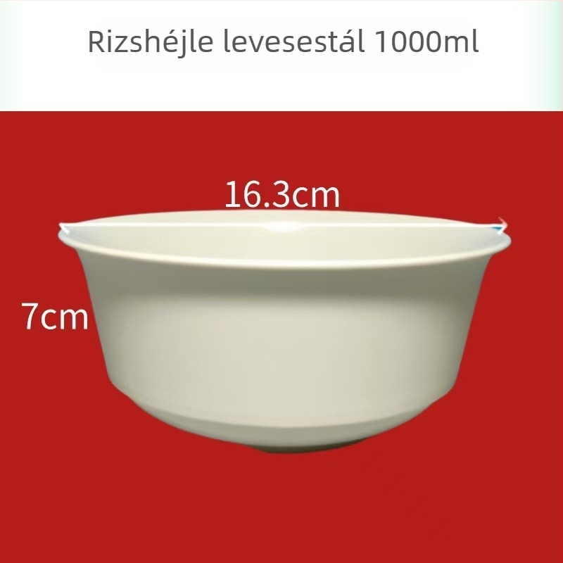Egyszer használatos ételtál, élelmiszer-minőség, kör alakú, megvastagodott, keményítő alapú