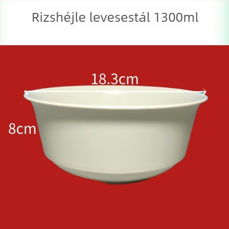 Egyszer használatos ételtál, élelmiszer-minőség, kör alakú, megvastagodott, keményítő alapú