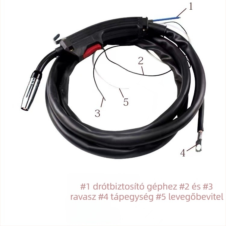14AK gázvédett hegesztőpisztoly, szétválasztott típusú CO2 MIG, hossz 2m/3m/5m, hegesztőgép-kiegészítők