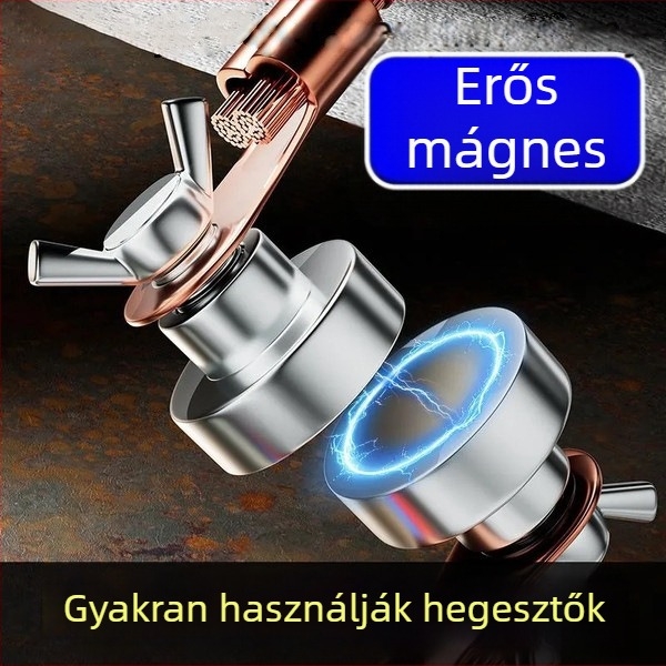 Kézi hegesztőeszköz erős mágneses földelő csipesszel és hőálló kivitelben