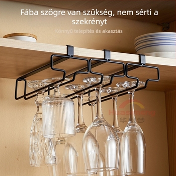 Európai stílusú könnyű lux pohártartó falra szerelve, szénacélból, telepítés nélkül