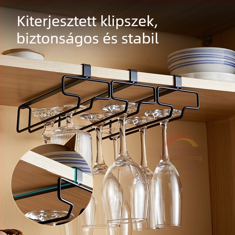 Európai stílusú könnyű lux pohártartó falra szerelve, szénacélból, telepítés nélkül