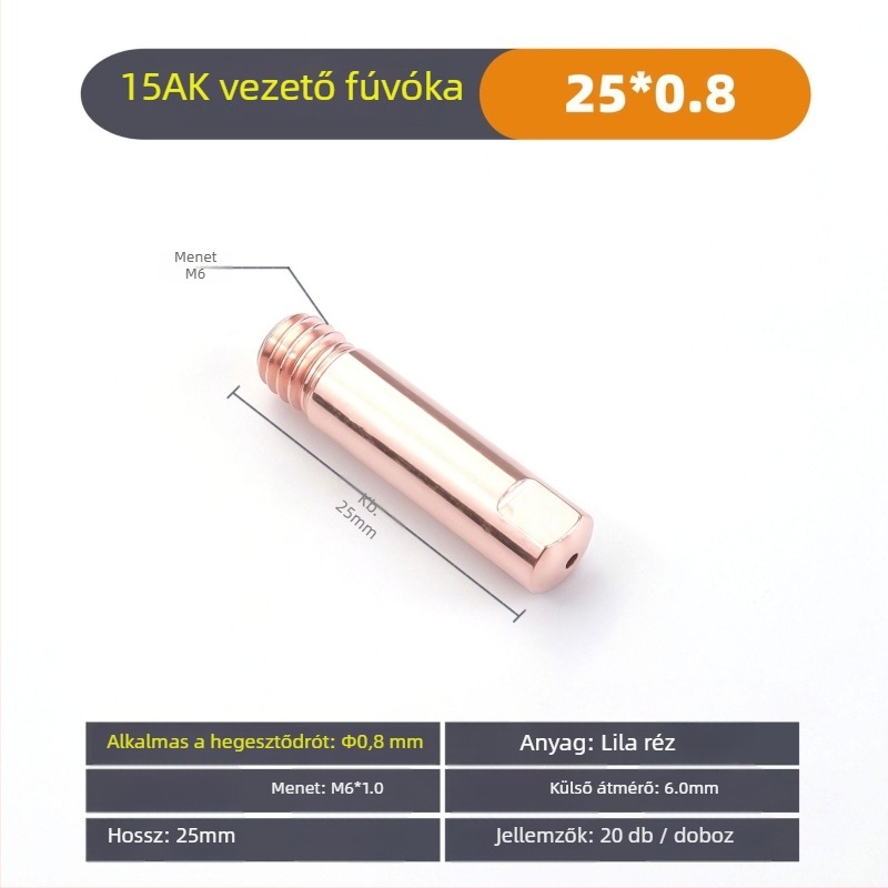 Hegesztési fogyóanyagok: gázvédett MIG hegesztés, érintkező csúcs, fúvóka európai stílusú hegesztőpisztolyhoz