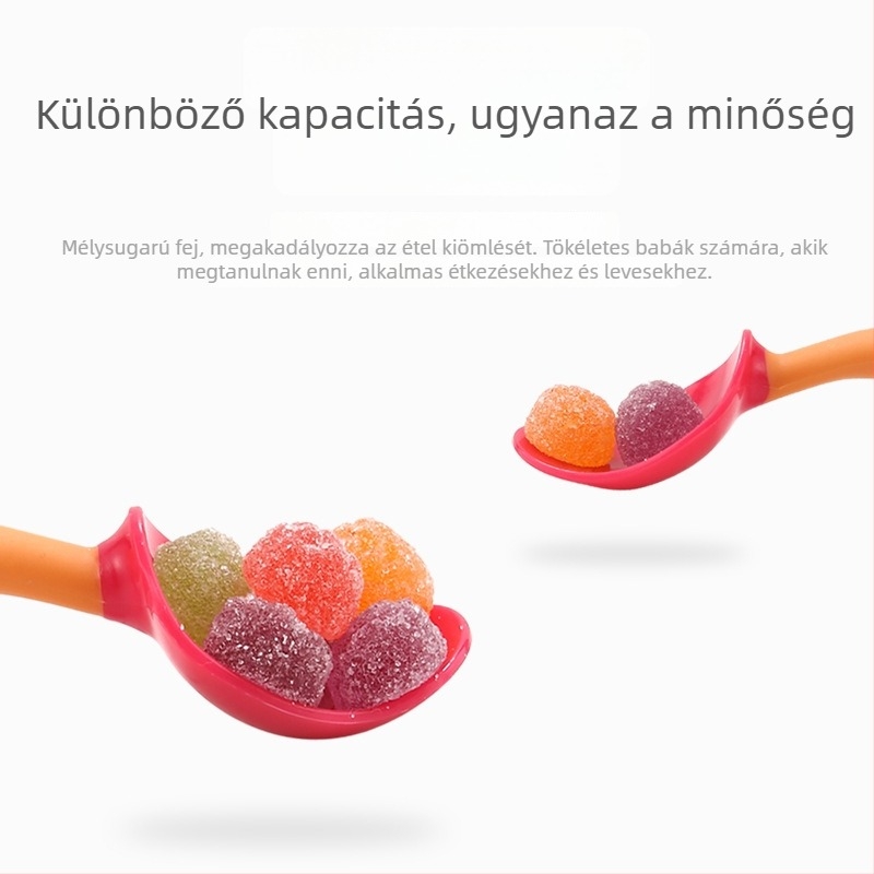 Baba etetőkanál edzés készlet – minimalistikus dizájn, PP anyag, 6 hónapos kortól, 1 db, Green Sophora Valley