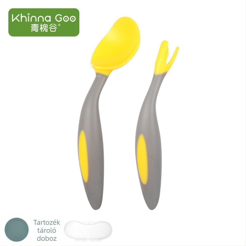 Baba etetőkanál edzés készlet – minimalistikus dizájn, PP anyag, 6 hónapos kortól, 1 db, Green Sophora Valley