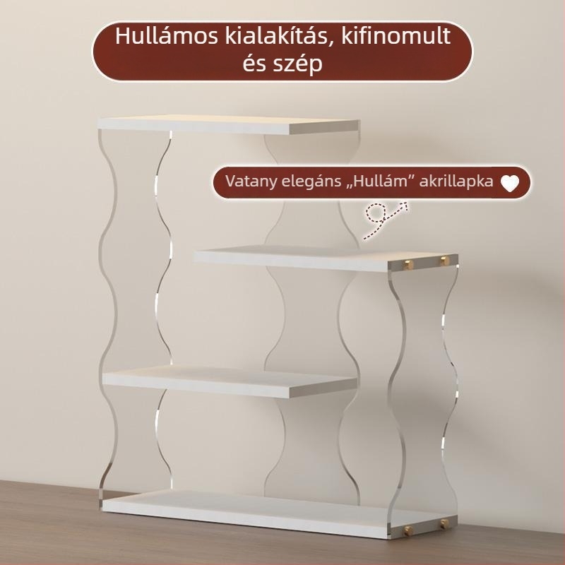 Sminkasztal asztali kozmetikai tároló – 4 rétegű, akril, többfunkciós, bőrápoláshoz és parfümhöz