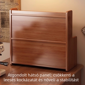 Asztali pohár tároló állvány, 2‑rétű Nanzhu anyagú, középkori stílusú, forgatható, mozgatható, szerszámmentes szerelés