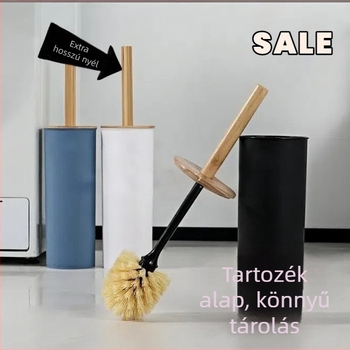 WC-kefe hosszú nyéllel, kerek fej, talppal, műanyagból, tömeg 228.3 g