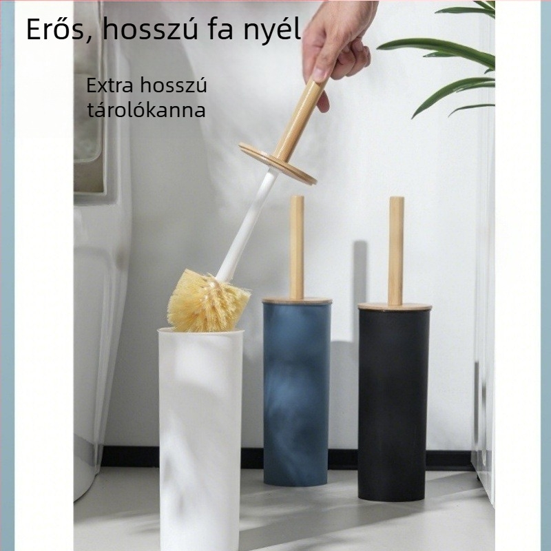 WC-kefe hosszú nyéllel, kerek fej, talppal, műanyagból, tömeg 228.3 g