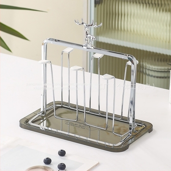 Szarvas motívumú pohártartó vasdrótból, könnyű luxus stílus, konyhai tároló, súly 320 g, bevezetve 2020 tavaszán