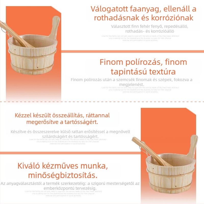 Hongsen Lábfürdő hordó – tömörfa anyagú lábápoló edény felnőtteknek, ideális szállodákhoz, szaunákhoz és gőzfürdőkhöz